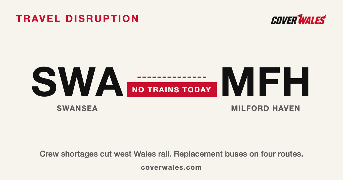 No trains between Swansea and Milford Haven today