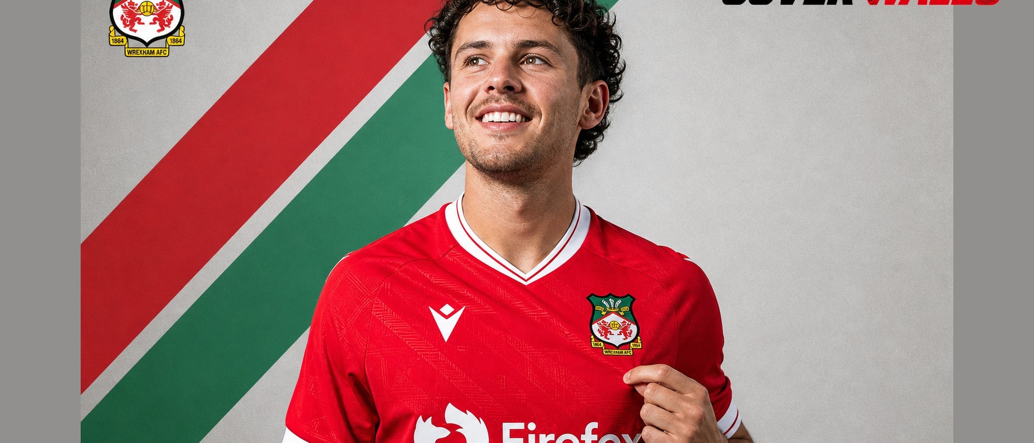 Callum O'Hare in the Wrexham home kit