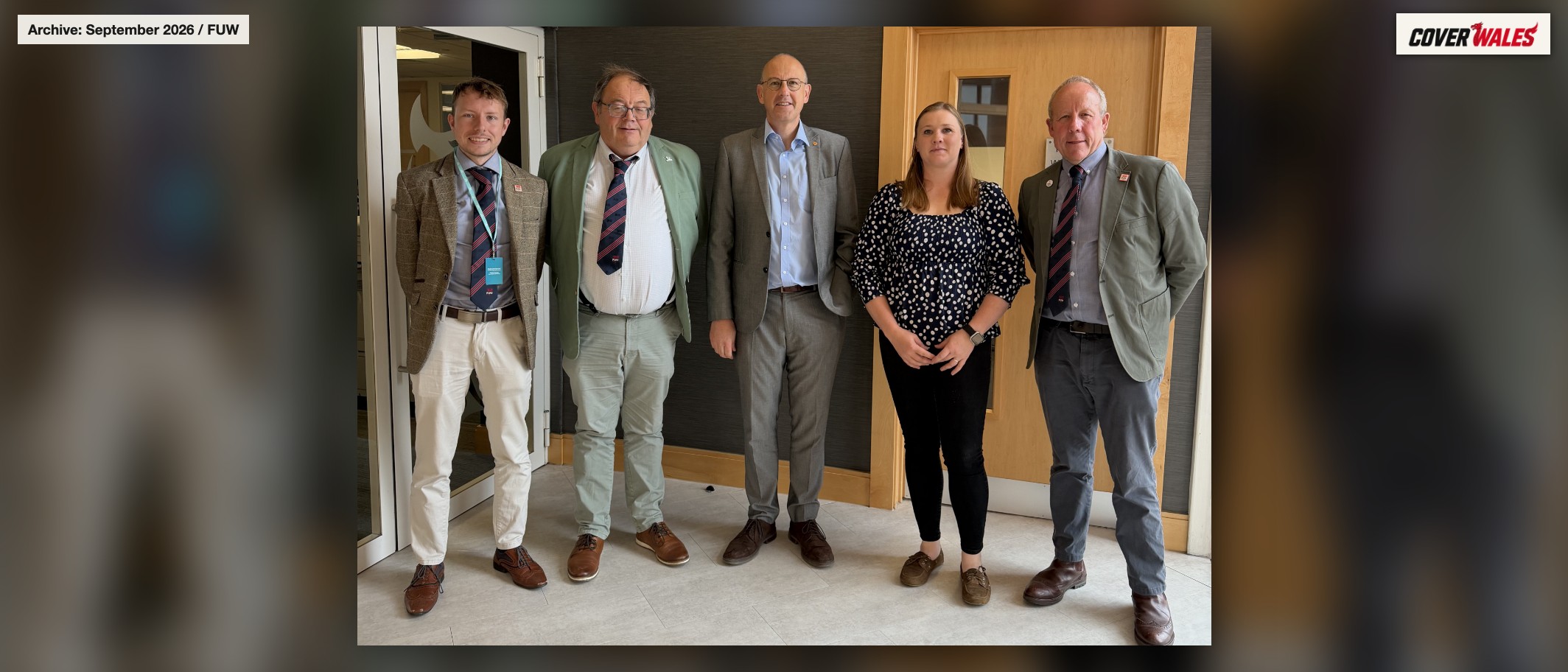 Archive: Farmers’ Union of Wales representatives meeting Llyr Gruffydd in September 2026. Photograph: Farmers’ Union of Wales.