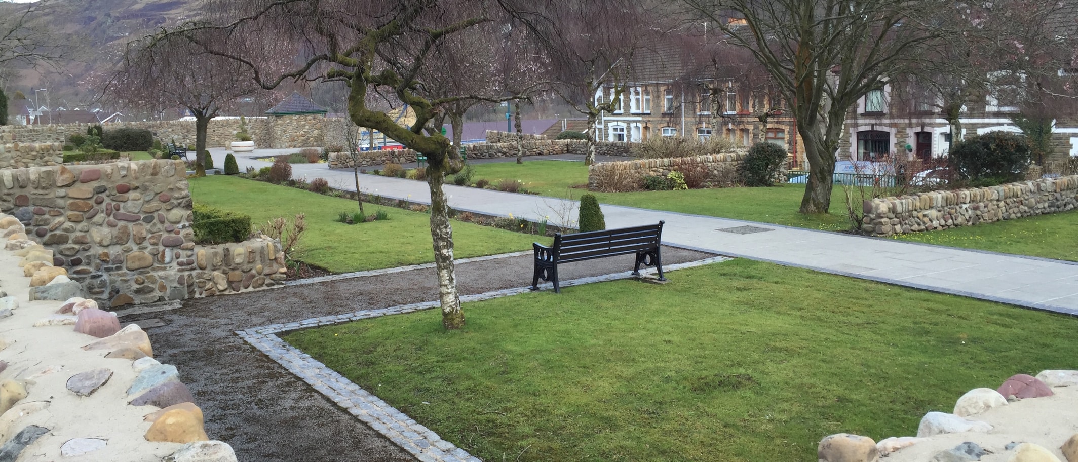 Aberfan Memorial Garden in 2016, photographed by Alan Hughes.