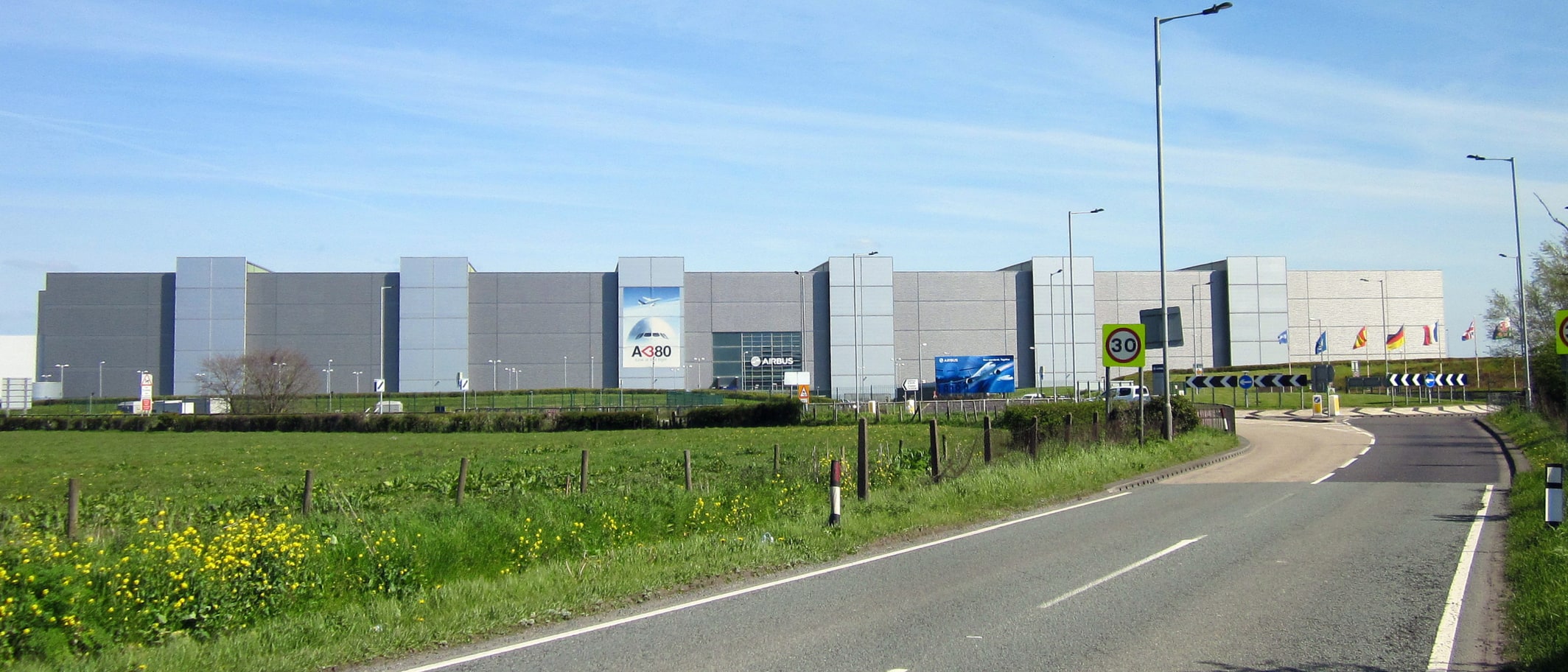 The Airbus factory at Broughton, photographed by Jeff Buck.
