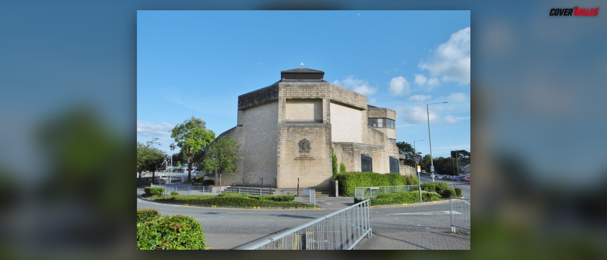Archive: Bridgend civic offices, July 2016. Council context, not a children’s home or the fostering event venue. Mike Faherty / Geograph and Wikimedia Commons, CC BY-SA 2.0.