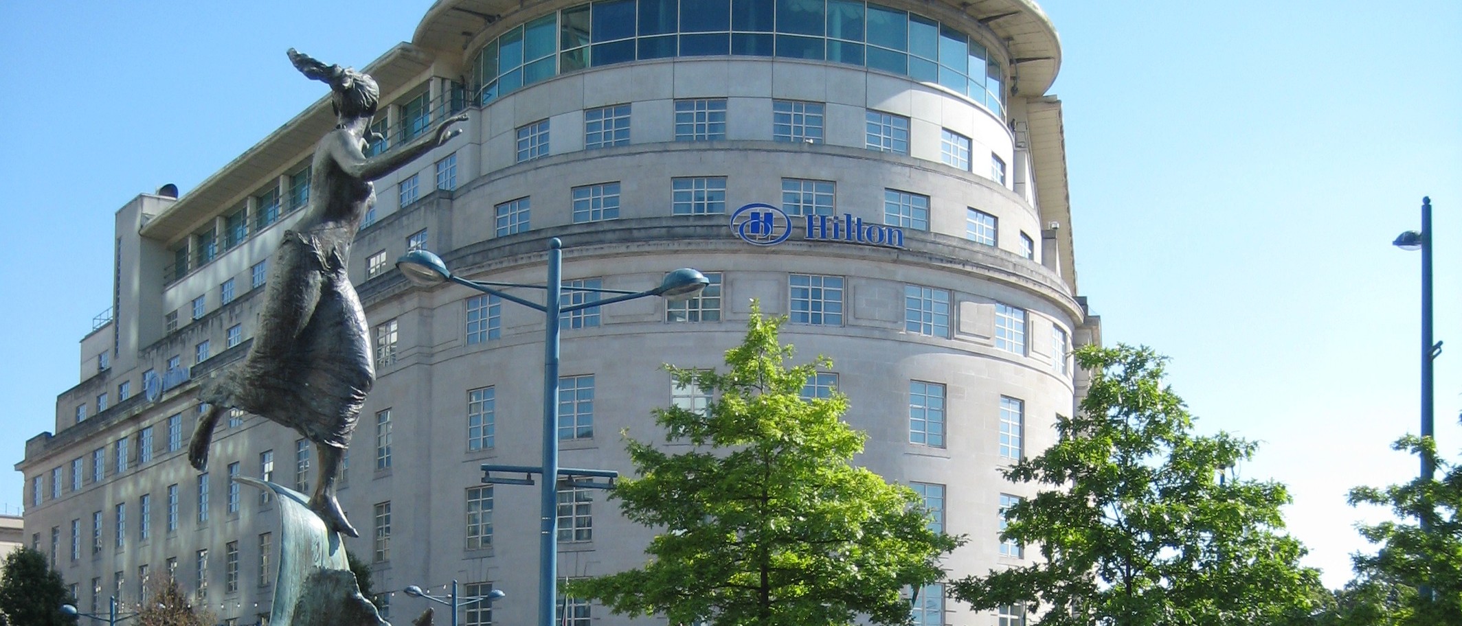Archive: Hilton Cardiff, photographed on 26 June 2010. WCVA names the hotel as the awards venue; this is not a photograph of the 2026 ceremony. Philip Halling / Geograph and Wikimedia Commons, CC BY-SA 2.0; cropped.