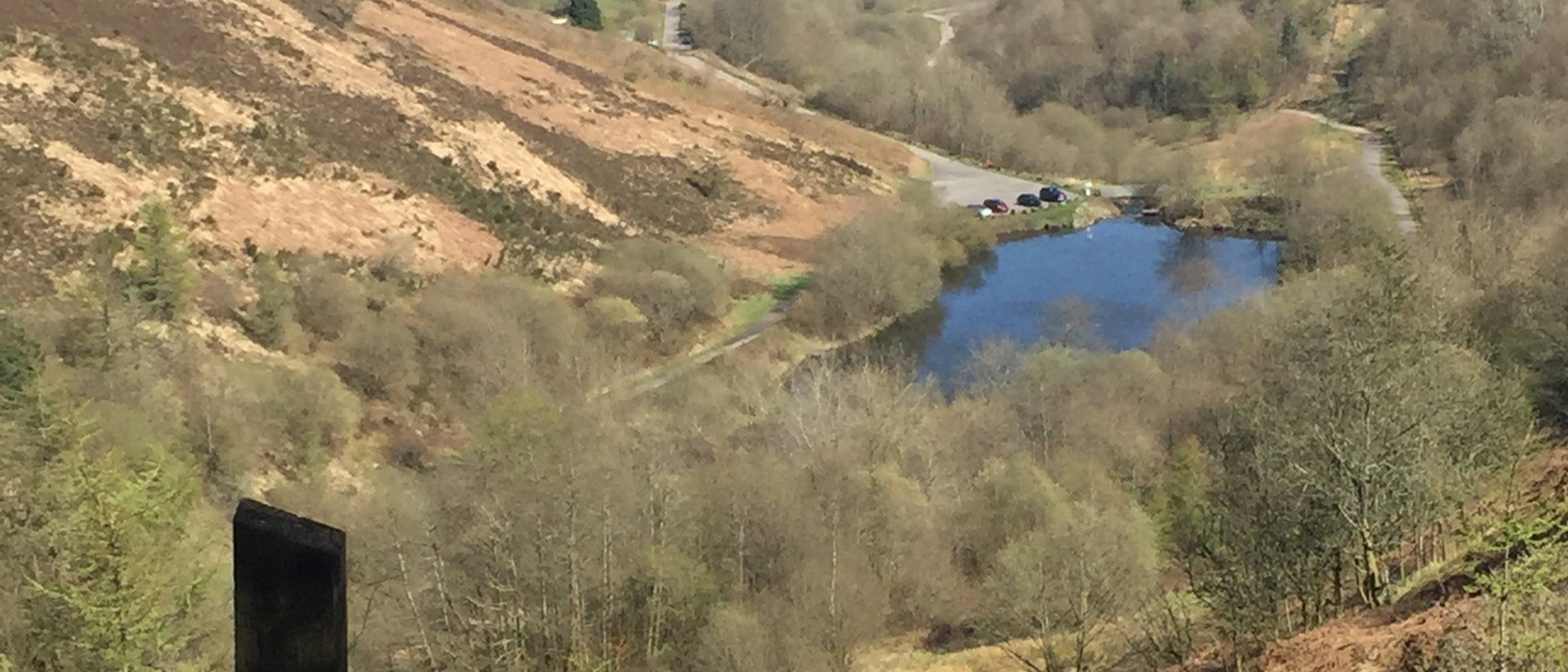 Clydach Vale Country Park in April 2019. Archive photograph of the destination, not the new car park site. Photo: Alan Hughes, CC BY-SA 2.0, via Geograph and Wikimedia Commons; cropped.