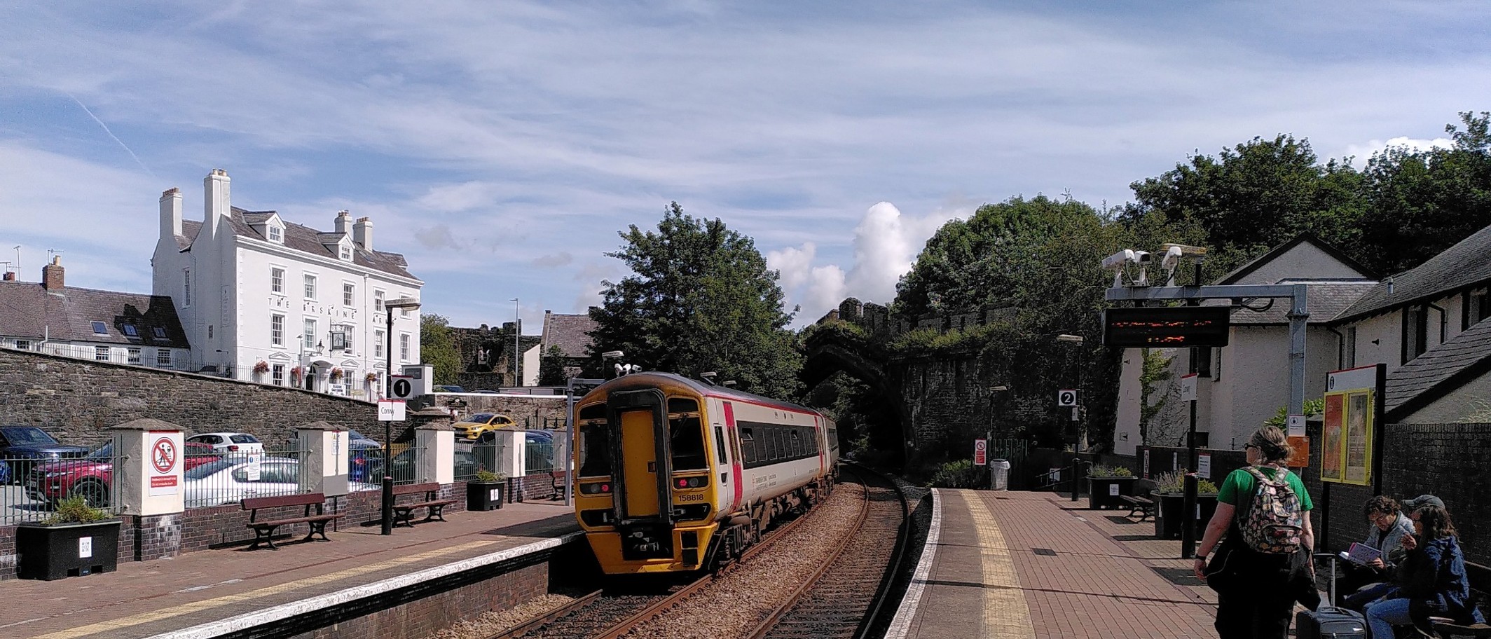 Conwy railway station on the North Wales coast line. Photo: habiloid, CC BY-SA 2.0, via Geograph (geograph.org.uk/photo/7550205) and Wikimedia Commons