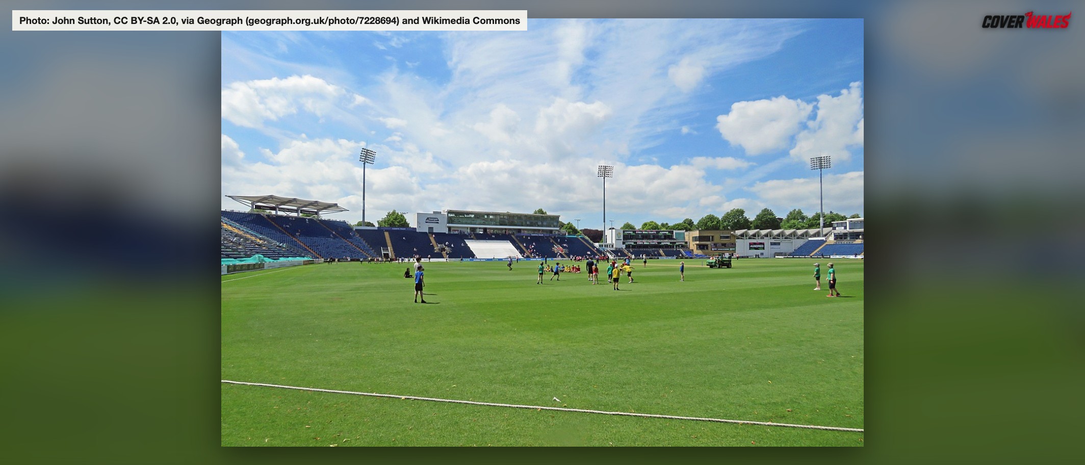 The lunch interval at Sophia Gardens. Photo: John Sutton, CC BY-SA 2.0, via Geograph (geograph.org.uk/photo/7228694) and Wikimedia Commons