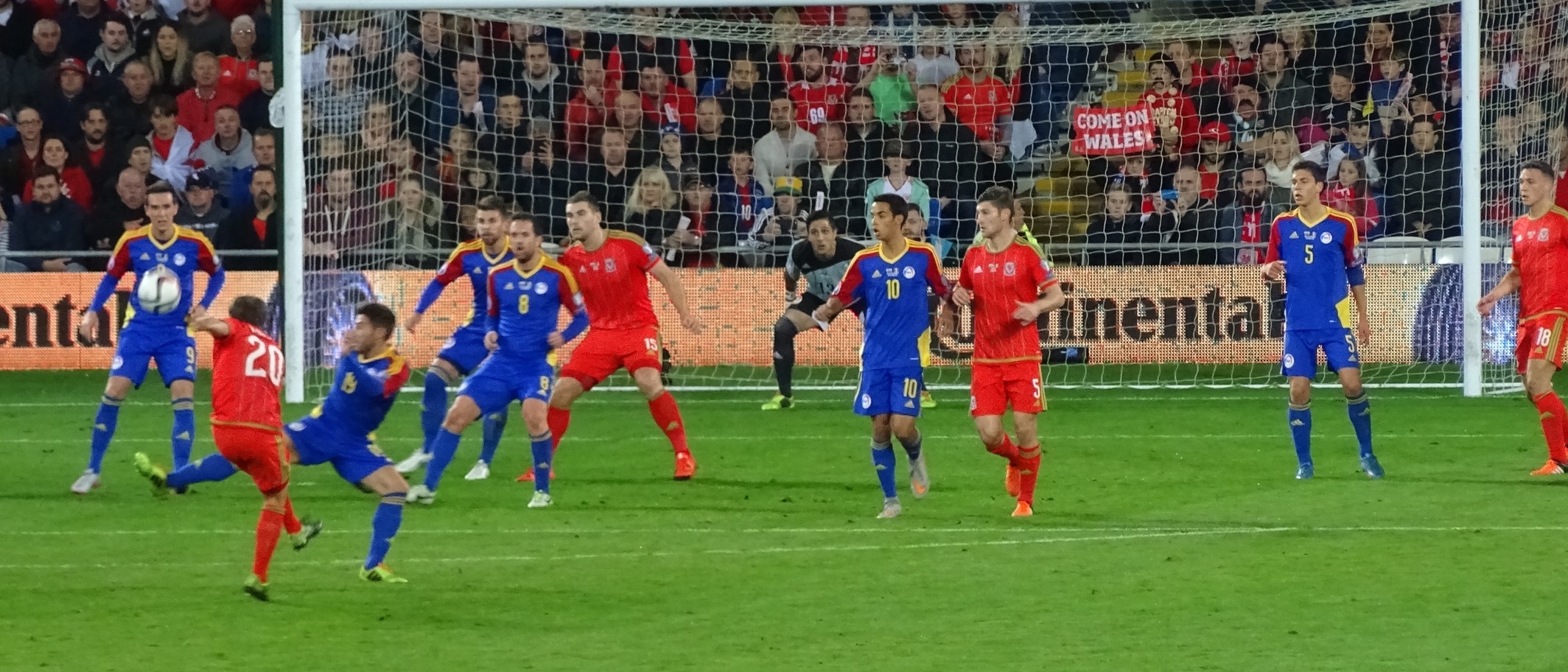 Wales in action against Andorra at Cardiff City Stadium in 2015. Archive picture. Photo: Jon Candy, CC BY-SA 2.0, via Wikimedia Commons