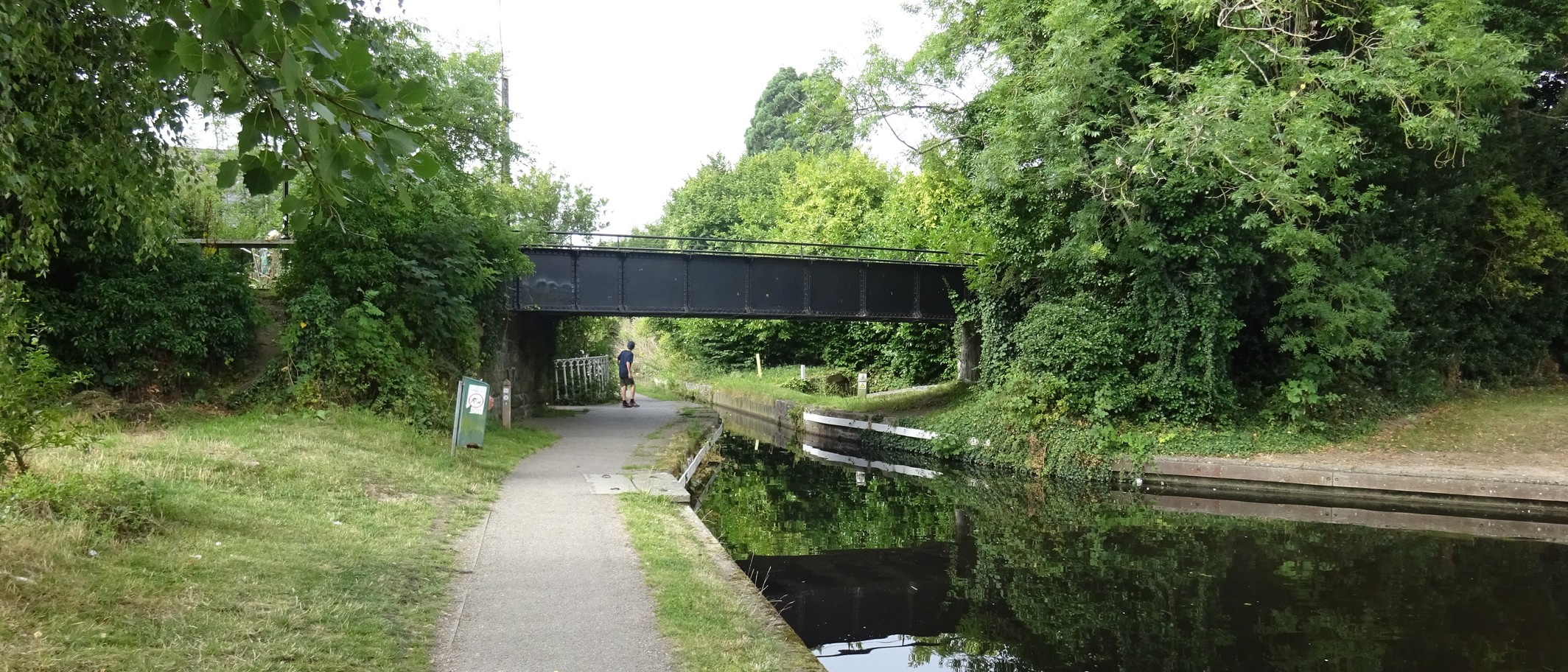 Canal towpath and old narrow gauge bridge, Welshpool. Photo: Rosser1954, CC BY-SA 4.0, via Wikimedia Commons