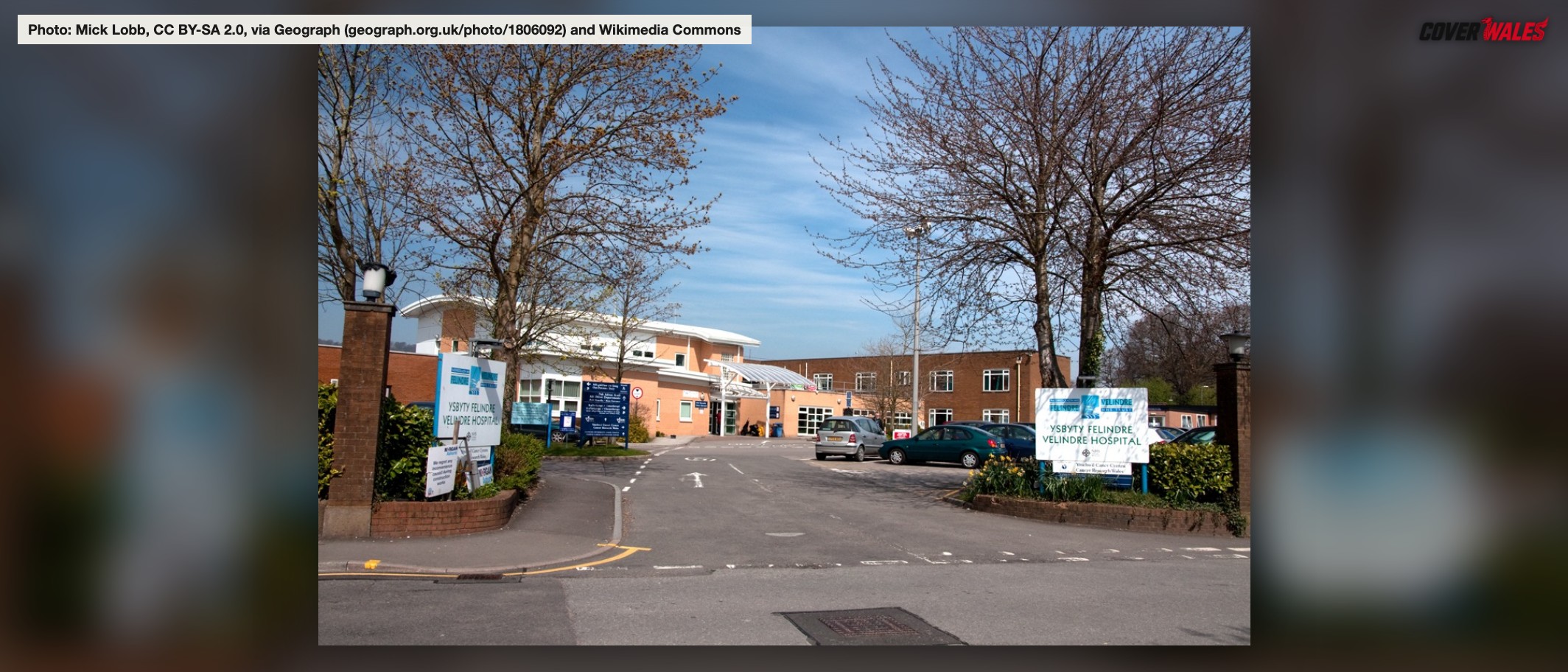 Velindre Hospital - Whitchurch. Photo: Mick Lobb, CC BY-SA 2.0, via Geograph (geograph.org.uk/photo/1806092) and Wikimedia Commons