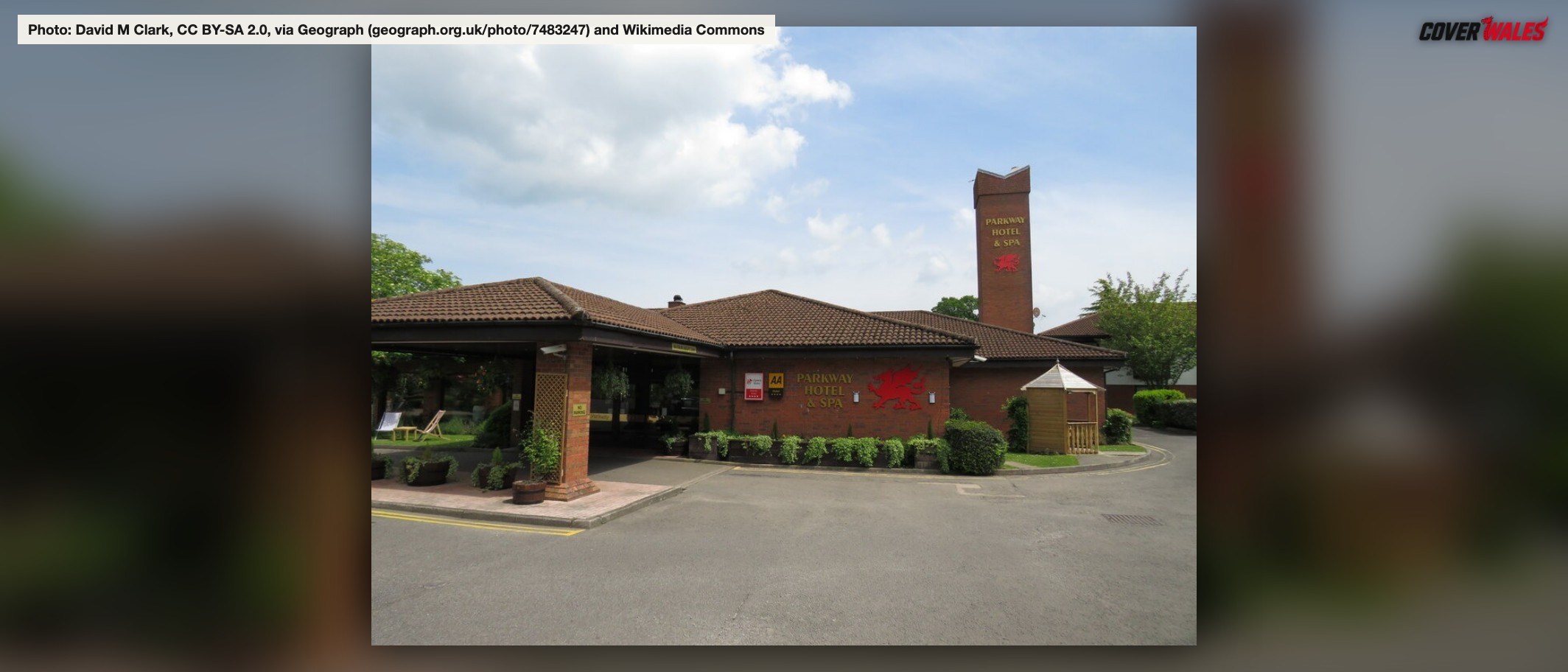 Archive: the Parkway Hotel and Spa in Cwmbran on 14 May 2023. Venue context, not this year’s Women in Business event. David M Clark / Geograph and Wikimedia Commons, CC BY-SA 2.0; framed.