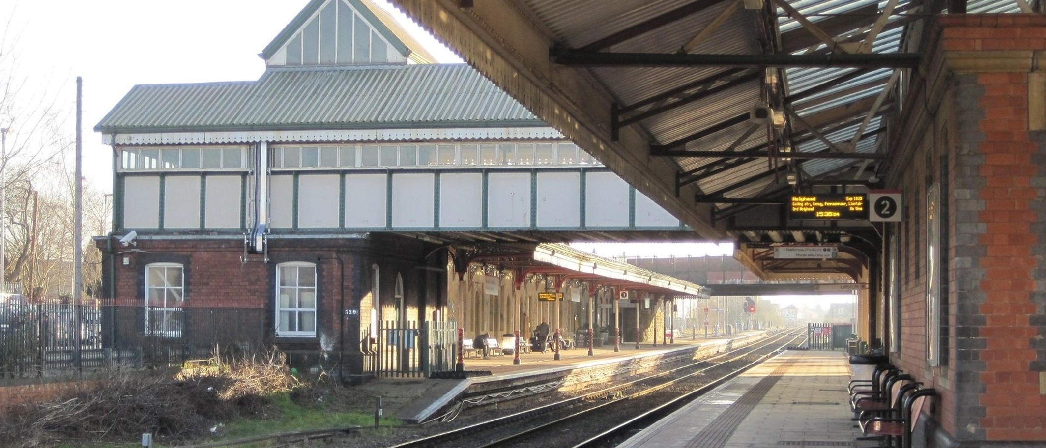 Archive view of Wrexham General railway station, February 2019. Photo: Jim Barton, CC BY-SA 2.0, via Geograph and Wikimedia Commons.