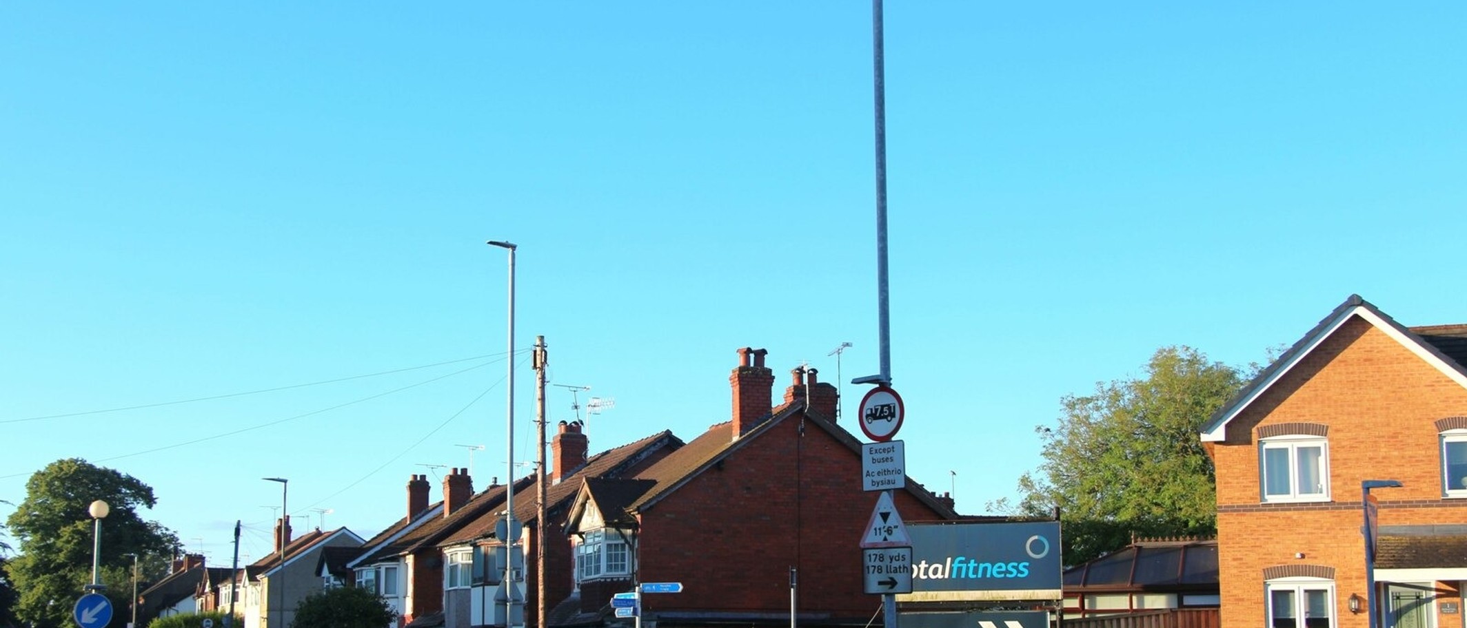 Housing on Rhosddu Road in Wrexham, photographed by Alan Reid.