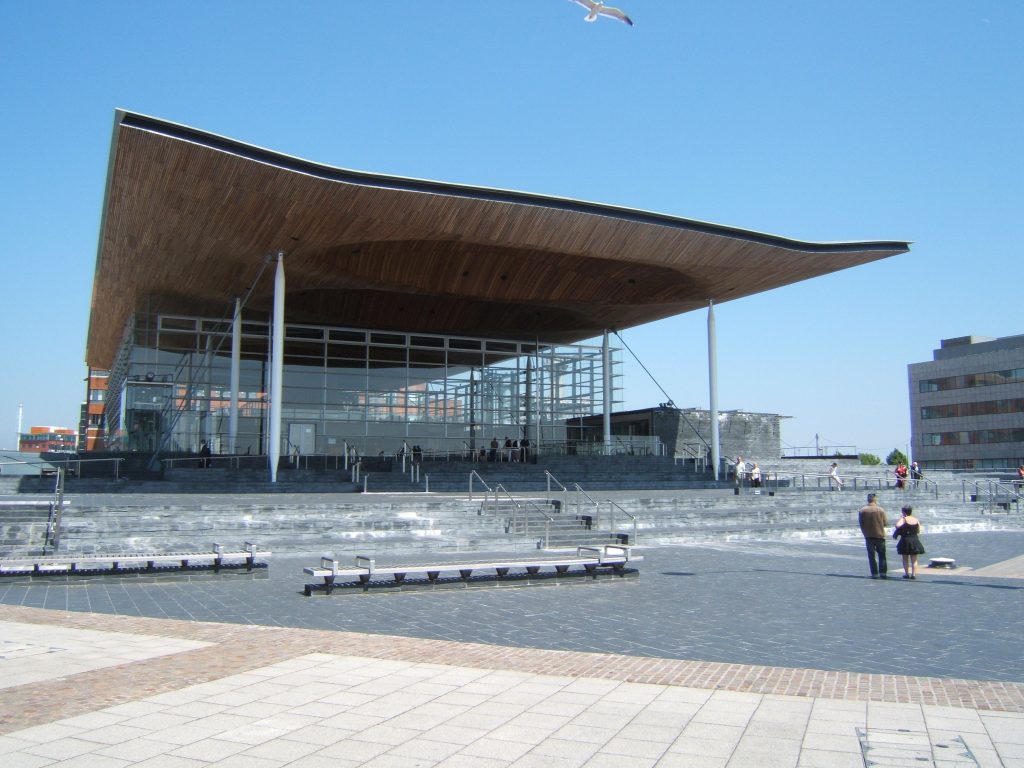 The Senedd in Cardiff Bay